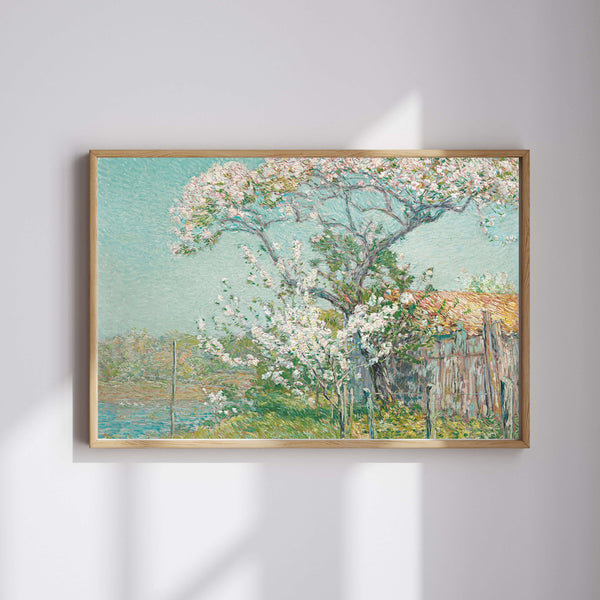 Childe Hassam - Eski Lyme'da Çiçek Açan Elma Ağaçları fine art baskı