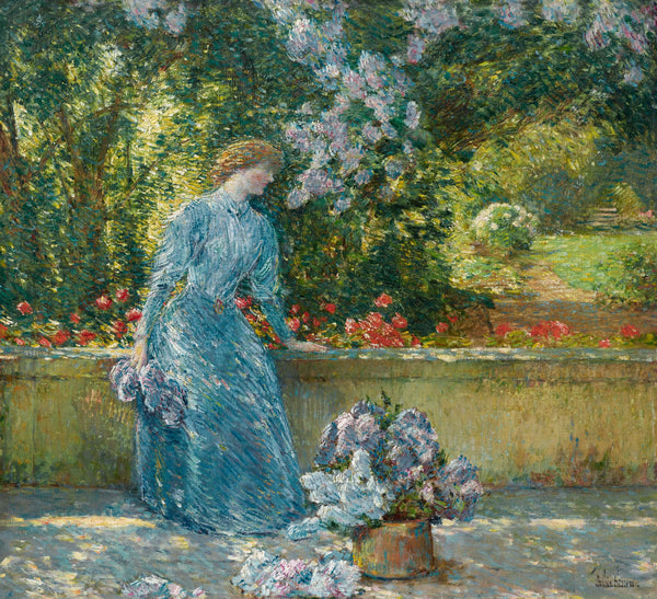 Childe Hassam - Parkta Kadın Fine Art Baskı