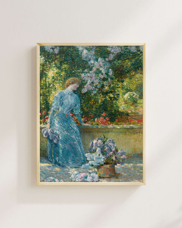 Childe Hassam - Parkta Kadın Fine Art Baskı