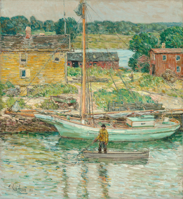 Childe Hassam - İstiridye Yelkenlisi - Cos Cob Tablo