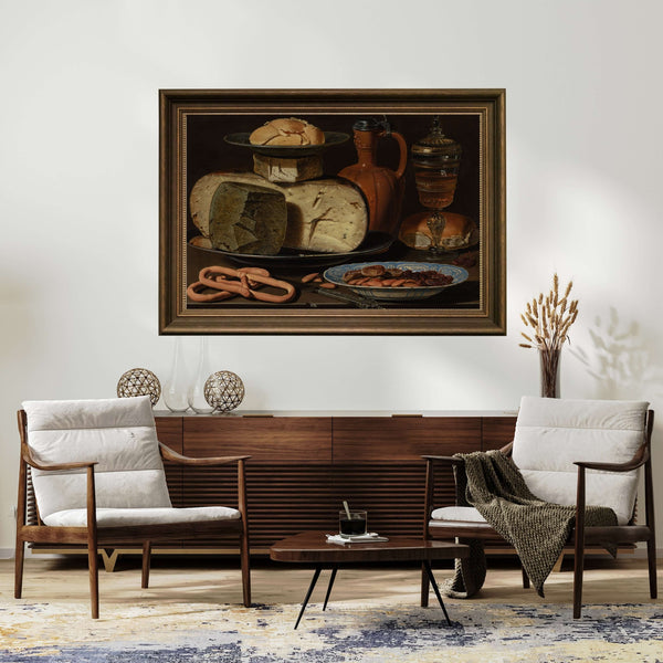 Clara Peeters - Peynir Badem ve Pretzeller ile Natürmort