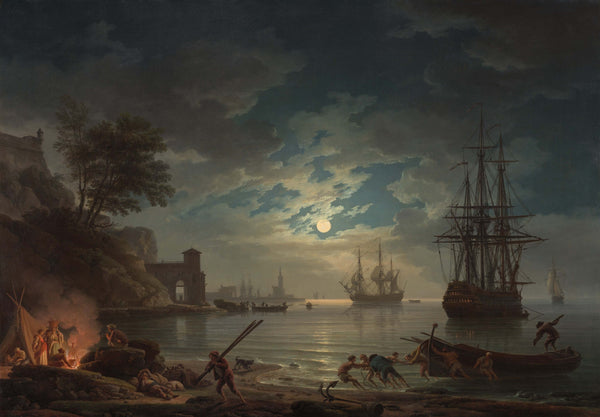 Claude-Joseph Vernet - Ay Işığı Tablo