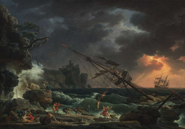 Claude-Joseph Vernet - Gemi Enkazı Tablo