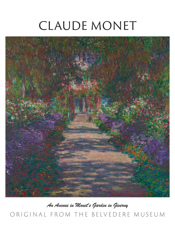 Claude Monet-Giverny’de Monet’nin Bahçesinde Bir Yol fineart baskı