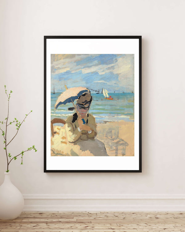 Claude Monet - Trouville Plajı'nda Oturan Camille fine art baskı