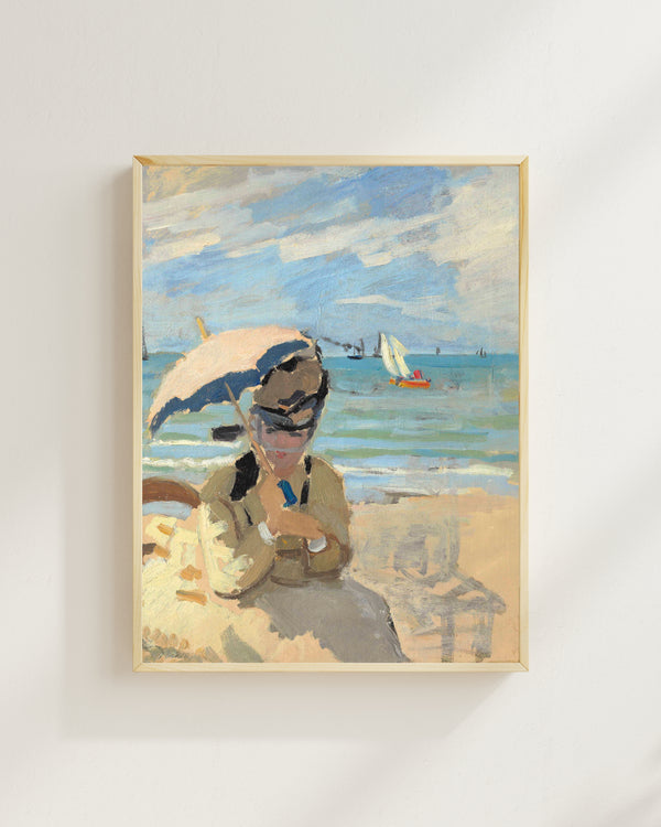 Claude Monet - Trouville Plajı'nda Oturan Camille