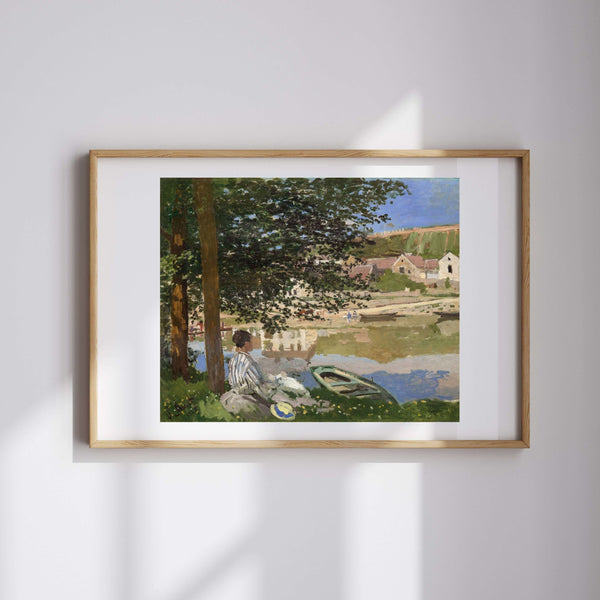 Claude Monet - Seine Nehri Kıyısında - Bennecourt fine art baskı