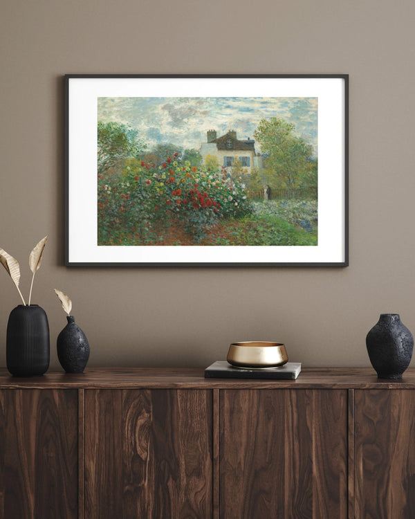 Claude Monet - Argenteuil’de Sanatçının Bahçesi Çerçeve