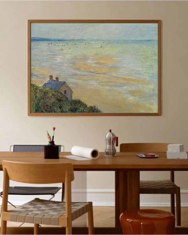 Claude Monet - Trouville’de Kulübe Alçak Gelgit Fine Art Baskı