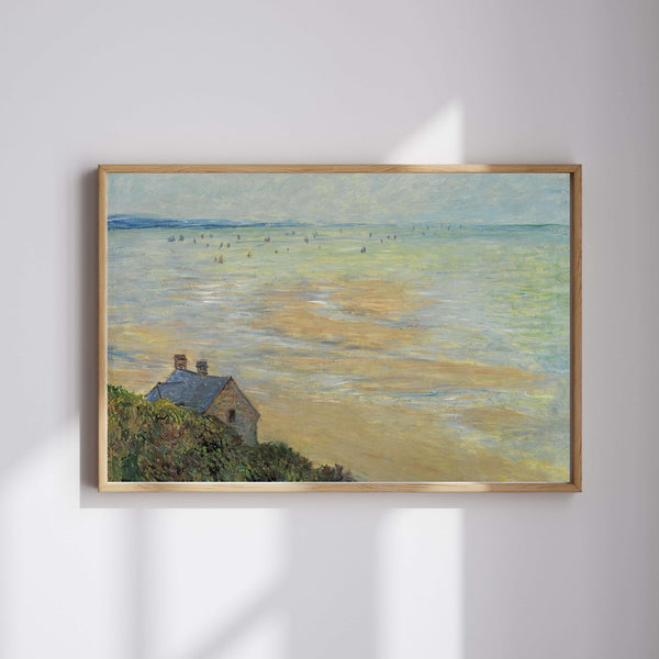Claude Monet - Trouville’de Kulübe Alçak Gelgit Fine Art Baskı