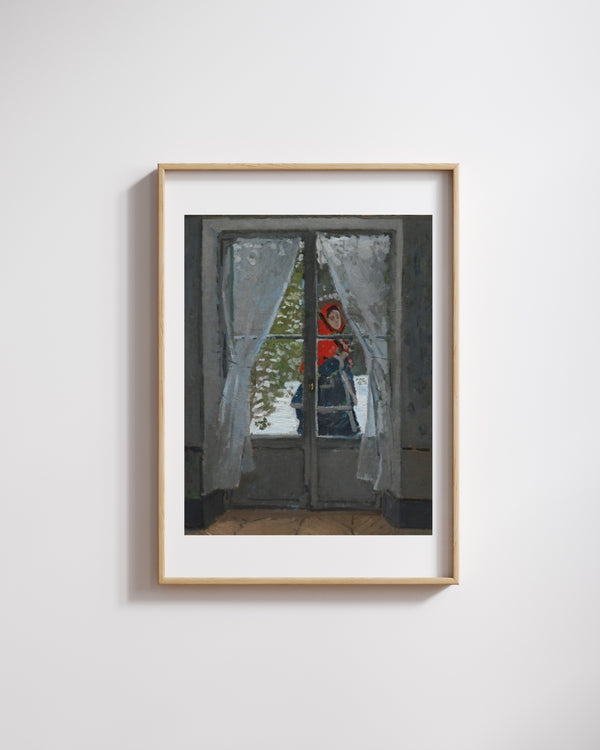 Claude Monet - Kırmızı Fular fine art baskı