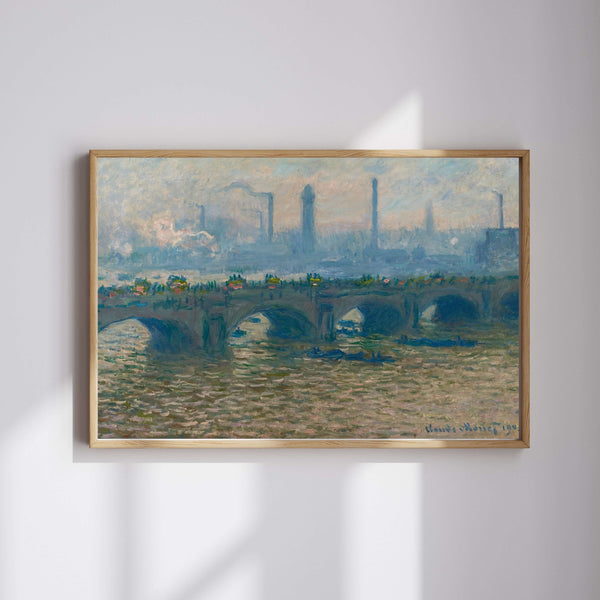 Claude Monet - Waterloo Bridge - Overcast fine art baskı
