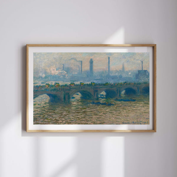 Claude Monet - Waterloo Bridge - Overcast fine art baskı