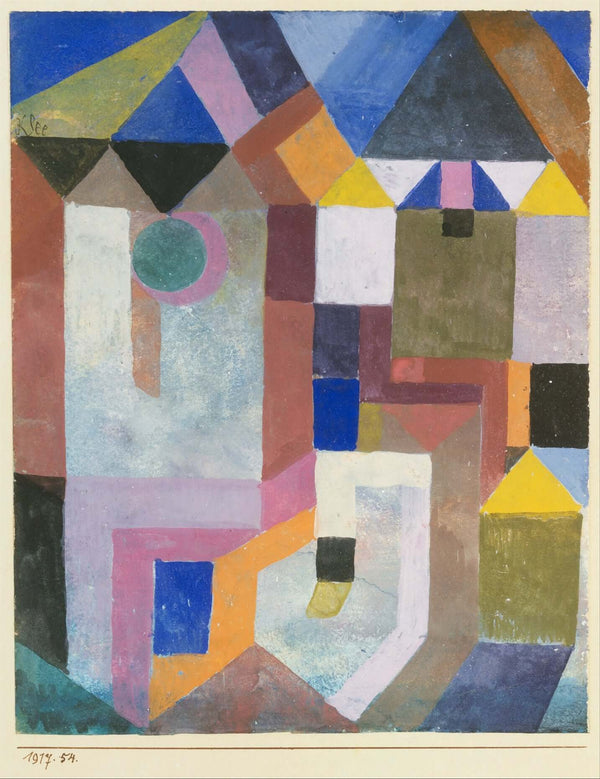 Paul Klee - Renkli Mimari fine art baskı