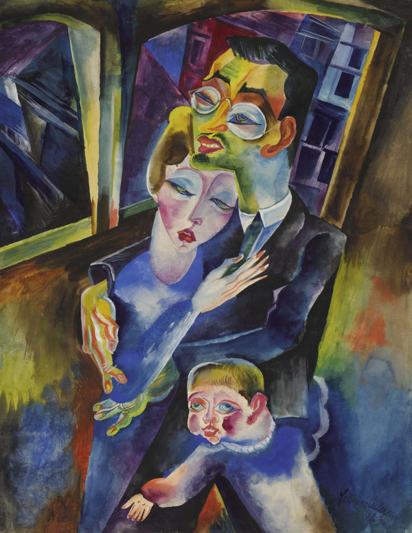 Aile ile Otoportre Fine Art Baskı