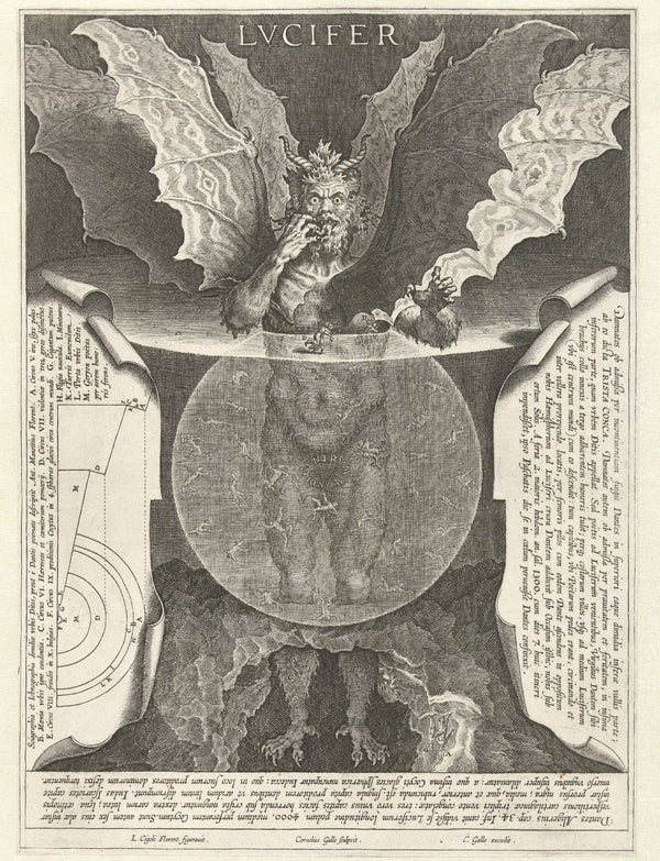 Cornelis Galle - Lucifer fine art baskı