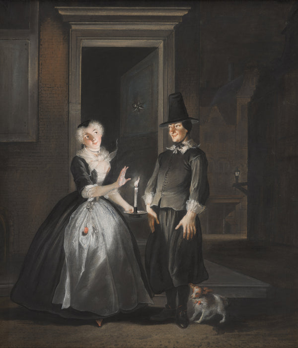 Cornelis Troost - Reinier Adriaansz’ın Aşk İtirafı tablo