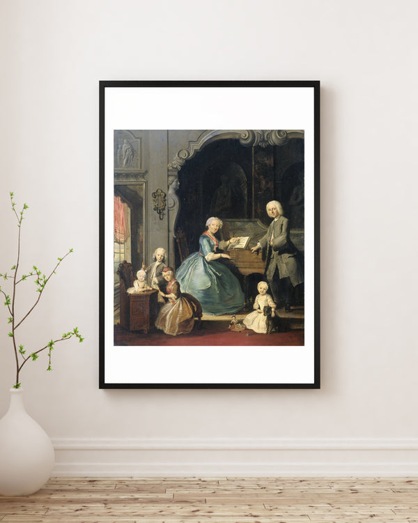 Cornelis Troost - Klavsen Başında Bir Aile Grubu