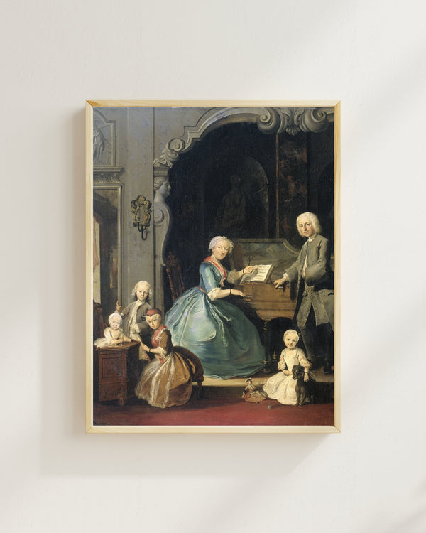 Cornelis Troost - Klavsen Başında Bir Aile Grubu