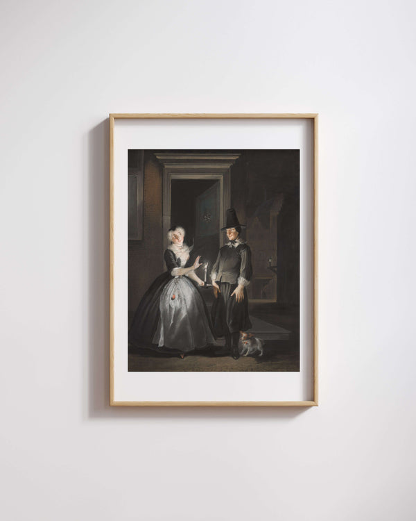 Cornelis Troost - Reinier Adriaansz’ın Aşk İtirafı fine art baskı