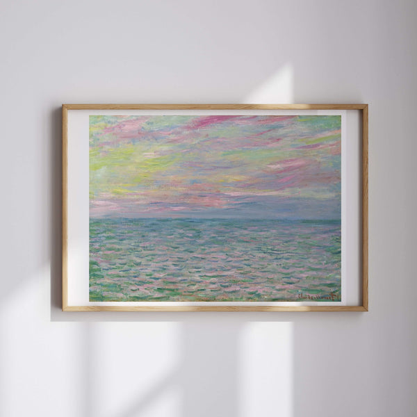 Claude Monet - Pourville’de Gün Batımı - Yüksek Gelgit