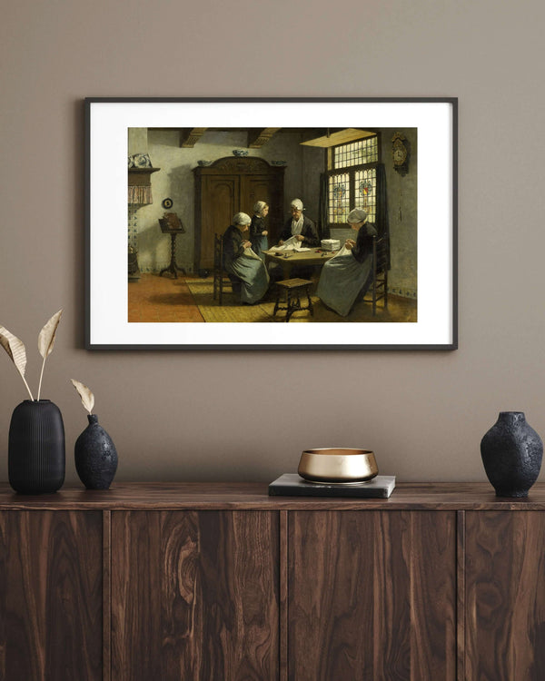 David Adolph Constant Artz - Katwijk Yetimhanesinde Fine Art Baskı