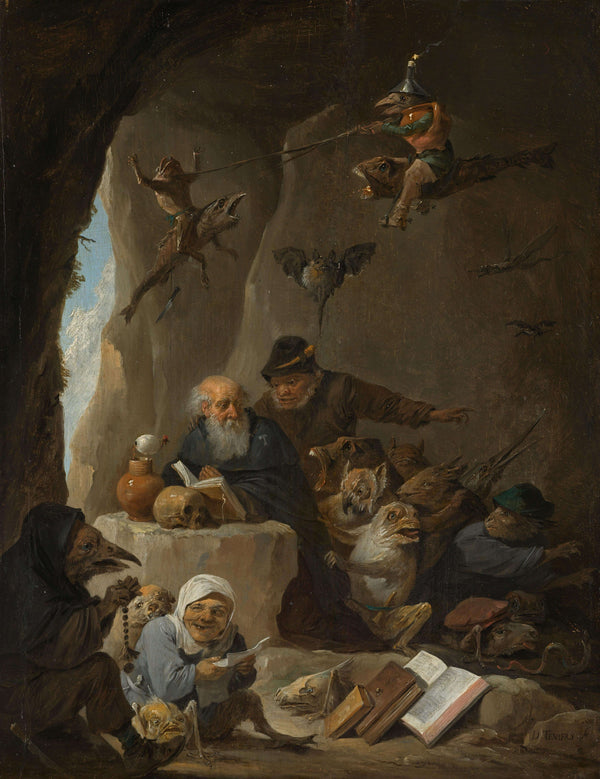 David Teniers-Aziz Antonius’un Baştan Çıkartılması tablo