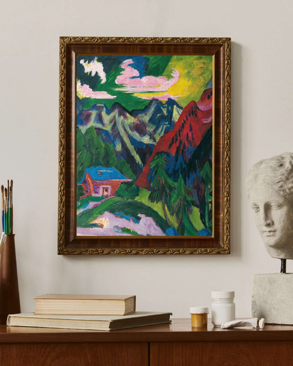 Ernst Ludwig Kirchner - Klosters Dağları Fine Art Baskı