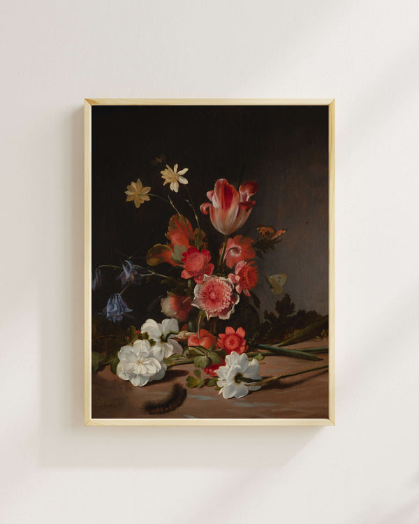 Dirck de Bray - Yapım Aşamasındaki Buket ile Natürmort fine art baskı