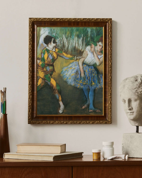 Edgar Degas - Harlekin ve Colombine Fine Art Baskı