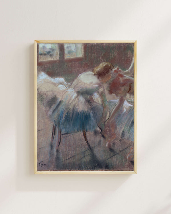 Edgar Degas - Derse Hazırlanan Üç Dansçı Fine Art Baskı