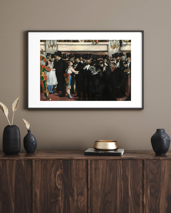 Édouard Manet - Operada Maskeli Balo Çerçeve