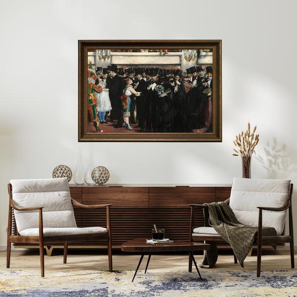 Édouard Manet - Operada Maskeli Balo Fine Art Baskı