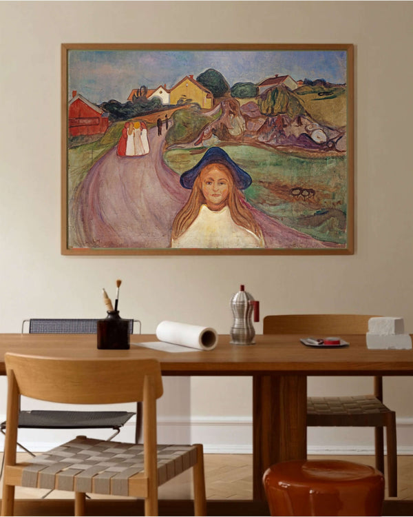 Edvard Munch - Åsgårdstrand'da Sokak fine art baskı