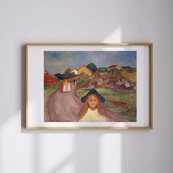 Edvard Munch - Åsgårdstrand'da Sokak fine art baskı
