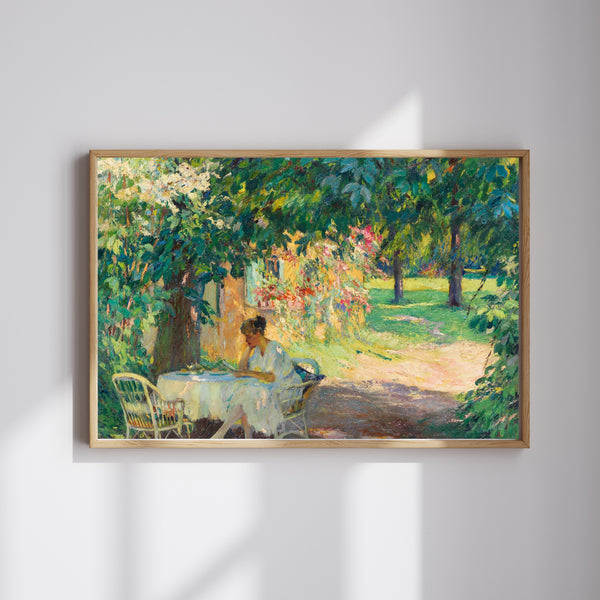 Edward Cucuel - Starnberg Gölü'ndeki Sanatçı Villasının Bahçesinde Yaz