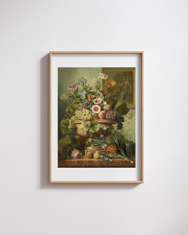 Eelke Jelles Eelkema - Çiçekler ve Meyvelerle Natürmort Fine Art Baskı