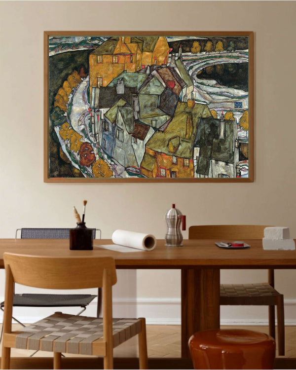 Egon Schiele - Evler Hilali II - Ada Kasabası Fine Art Baskı