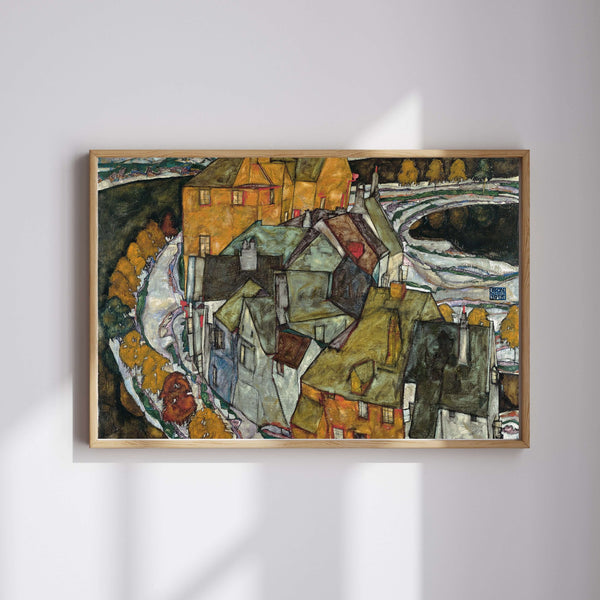 Egon Schiele - Evler Hilali II - Ada Kasabası Fine Art Baskı