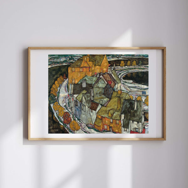 Egon Schiele - Evler Hilali II - Ada Kasabası Fine Art Baskı
