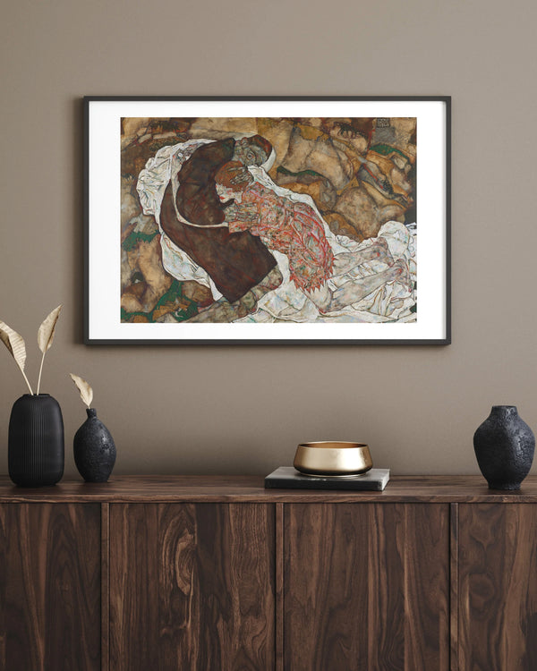 Egon Schiele - Ölüm ve Kız Çerçeve