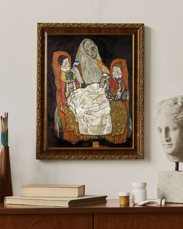 Egon Schiele - İki Çocuklu Anne III Çerçeve