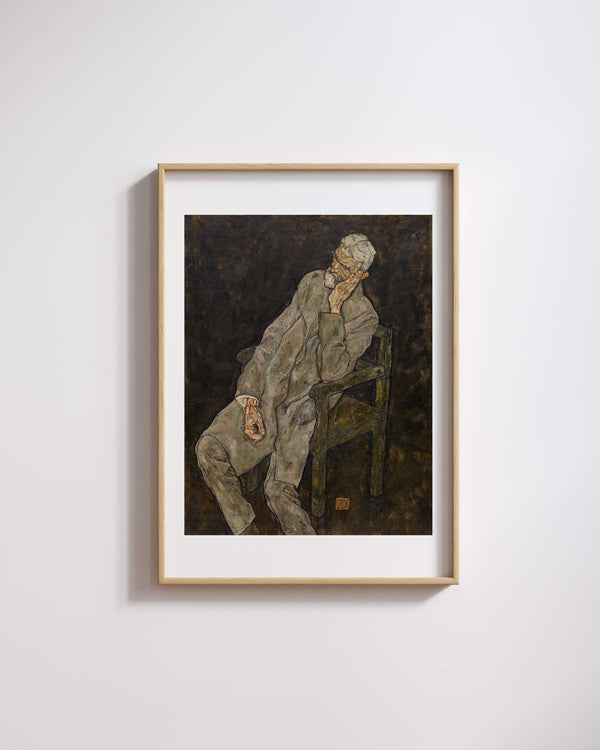 Egon Schiele - Yaşlı Bir Adamın Portresi Johann Harms Fine Art Baskı