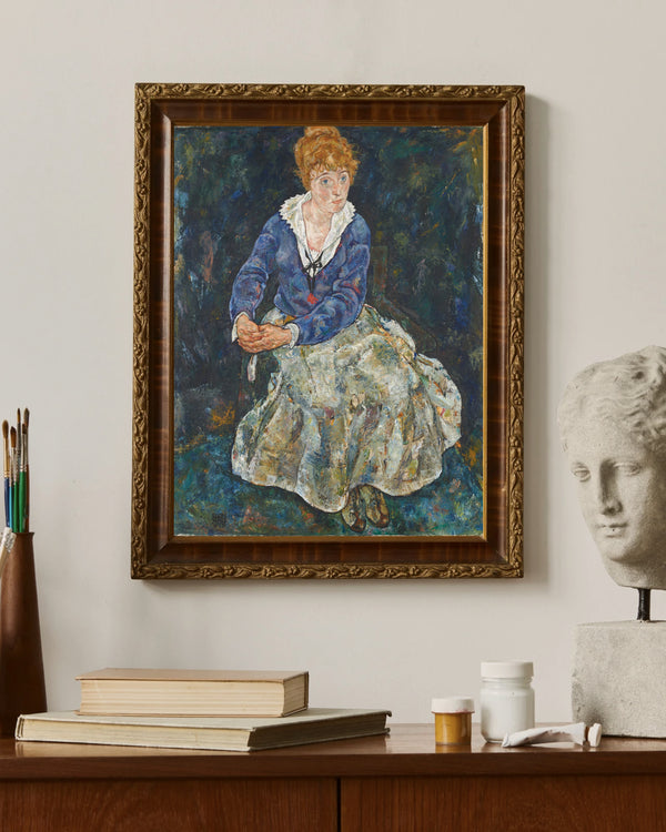 Egon Schiele - Sanatçının Eşi Edith Schiele’nin Portresi çerçeve