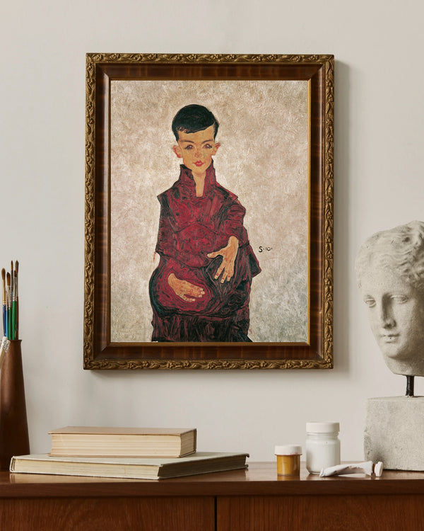 Egon Schiele - Reinerbub Herbert Reiner’in Portresi Çerçeve