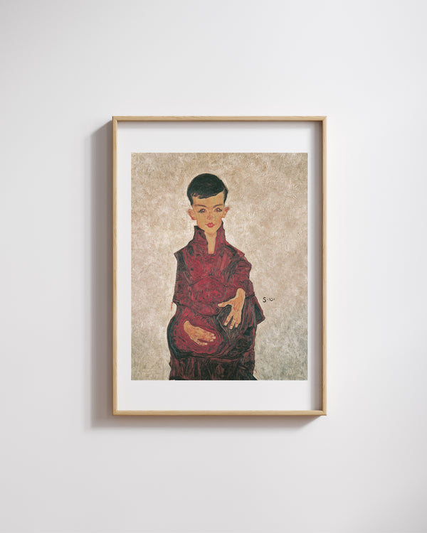 Egon Schiele - Reinerbub Herbert Reiner’in Portresi Fine Art Baskı