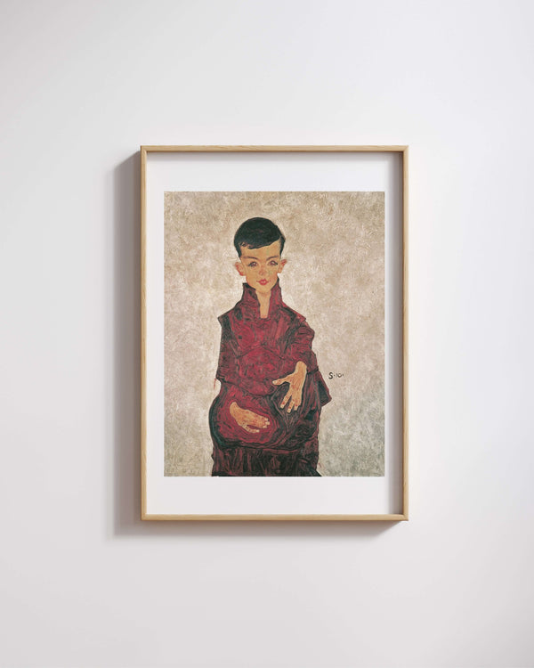 Egon Schiele - Reinerbub Herbert Reiner’in Portresi Fine Art Baskı