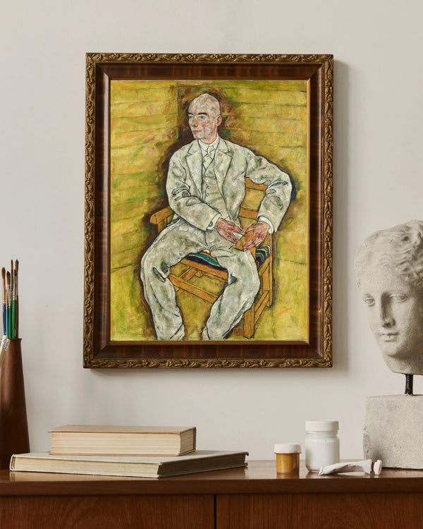 Egon Schiele - Viktor Ritter von Bauer’in Portresi çerçeve