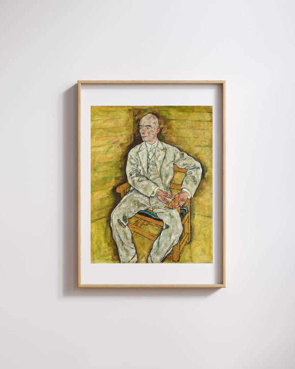 Egon Schiele - Viktor Ritter von Bauer’in Portresi Fine Art Baskı