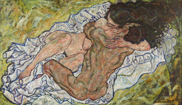 Egon Schiele-Sarılma tablo